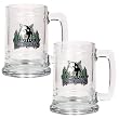 Minnesota Timberwolves NBA 2pc 15oz Glass Tankard Set - Primary Logo by Great American Products