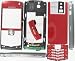 --Red T-Mobile RIM BlackBerry Pearl 8100 8110 Original OEM Full Complete Housing Face...