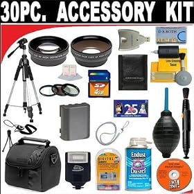 30 PC ULTIMATE SUPER SAVINGS DELUXE DB ROTH ACCESSORY KIT, INCLUDES FLASH, LENSES,...