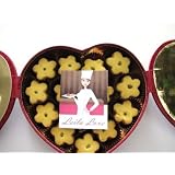 Leilalove Gluten Free Mediterranean Saffron Chickpea & Rice Cookie, Red & Gold Hearth Box 16 Each