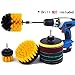 12PCS Drill Brush Set, Scrub Pads, Back-up Sanding Pad, Extended Long Attachment, Power Nylon Scrubber Brush for Cleaning Bathroom, Carpet, Tub, Tile, Bathtub, Kitchen, Car, Boat,