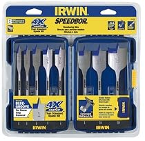 Irwin Industrial Tools 341008 Speebor Blue Groove Pro Spade Bit Set with Case, 8-Piece