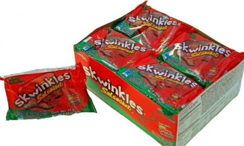 Skwinkles Salsagheti Sandia Hot Watermelon Flavored Candy Strips 12 Pcs