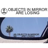 (2) Mirror Decals  OBJECTS IN MIRROR ARE LOSING for SAAB 9-2 9-3 9-5 9-7 X AERO 900... 
