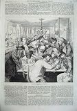 1870 Men Discussing War Paris Caf��� France Uniform Print