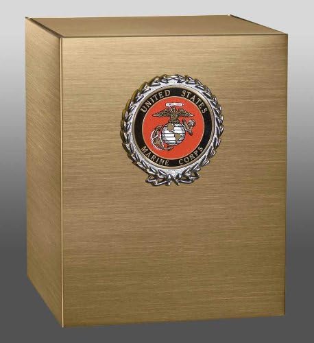 Sheet Bronze Cube With U.S. Marine Corps Wreath Medallion