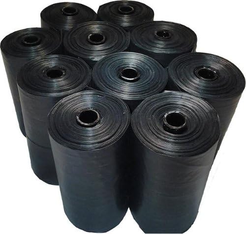 Pets Go Here Poop Bags, Black Blue Pink Dog Waste Bags Earth Friendly Refill (Black, 500 Bags)