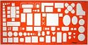 Metric 1:50 Scale Architect Design Drawing Template Stencil - Architectural Technical Drafting Supplies - Furniture Layout Symbols for House Interior Planning