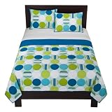 Home Bright Blue Cool Dots Quilt - Twin XL