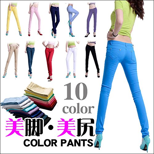 美脚パンツ シンプル 伸縮性 ストレッチ オールシーズン 脚長 カラーパンツ ボトムス レディース 全１０色
