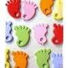 100 baby feets themed buttons for card craft or sewing