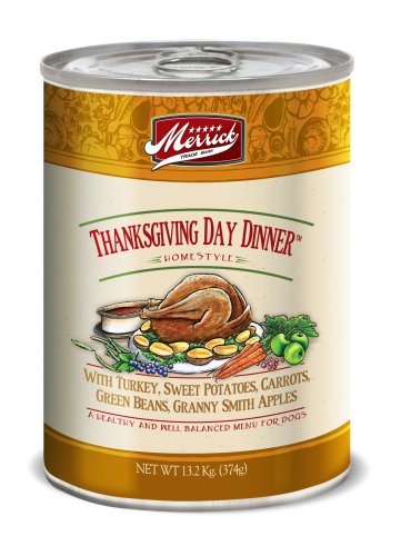 Merrick Thanksgiving Day Dinner Dog Food 13.2 oz (12 Count Case)