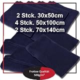 Handtuch-Set / Handtuch / Duschtuch / Gästehandtuch Frottee 8-tlg. Farbe dunkelblau, 4 Stck. Handtücher 50x100, 2 Stck. Duschtücher 70x140, 2 Stck. Gästehandtuch, Handtuchset "Bari" 500g/m²