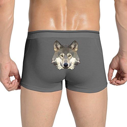 Mens Boy 3D Wolf Design Flexible Boxer Brief Underwear Cotton Boxer Brief Cla