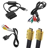 GTMax 4FT AV Composite Cable + PS2 To PS3 Controller Convertor Cable + 6FT  ....