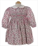 Carriage Boutiques Pink and Mauve Rose Smocked Dress