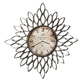 Antique Finish Sculptural Wall Clock