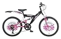 Boss Stealth G Girls Dual Suspension Bike - Black/Pink, 20 Inch