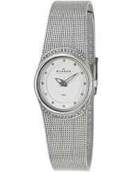 Skagen Womens O686XSSSW Quartz White Dial Stainless Steel Watch