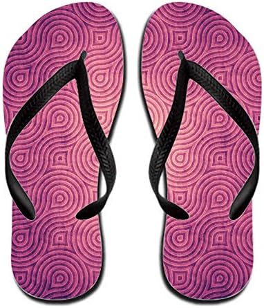 Purple Texture Tropic Men Flip Flop 10 B(m) Us Rubber