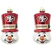 Topperscot San Francisco 49Ers Blown Glass Top Hat Snowman Ornament (2 Pack) Size: One Size