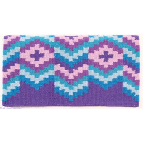 Mayatex Saddle Blanket Wool Spanish Lace Purple and