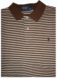 Men's Ralph Lauren Polo by Ralph Lauren Shirt Size XL Brown/White Striped