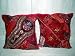 Home Decor- 2 Carmine Home Decor Moti Work Pillow Covers Cases India 16x16 Free Shipping