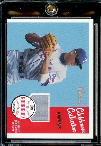 2003 Topps Heritage Alex Rodriguez Clubhouse Collection Jersey Texas Rangers Baseball Card - Mint Condition - Shipped In Protective Display Case!