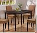 Casual Style Cappuccino Finish Wood Dining Table