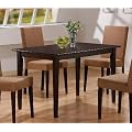 Casual Style Cappuccino Finish Wood Dining Table