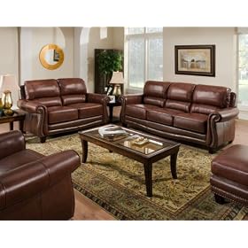 Sofa Set - Salem 4-Piece Furniture Set in Brown - 28019SET