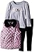 Calvin Klein Little Girls' Pink Print Quilted Vest with Tee and Pants