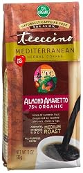 Teeccino Caffeine-Free Herbal Coffee, Mediterranean Almond Amaretto, 11-Ounce Bags (Pack of 3)