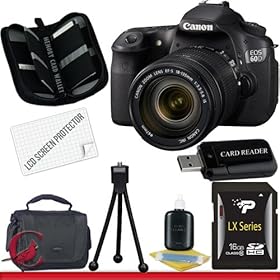 Canon EOS 60D 18 MP CMOS Digital SLR Camera with 3.0-Inch LCD and 18-135mm f/3.5-5.6 IS Lens 16GB Package