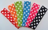 (Set of 6) 2 Polka Dot Nylon Stretch Headbands