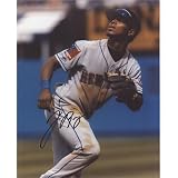 Jose Reyes Autographed New York Mets (Grey Jersey Fielding) 8x10 Photo