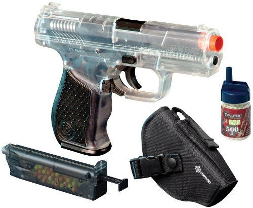 Crosman Stinger P9. AirSoft Pistol with a Holster. (Clear/Black)