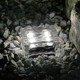 from Lights4fun - Solar Lights Solar Glass Brick Path Light Large - with 4 White LEDs Model SB-601