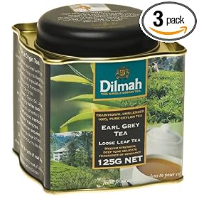 Dilmah Tea, Earl Grey Tea, Loose Leaf, 4.4-Ounce Tins (Pack of 3)