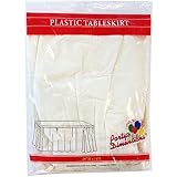 Party Dimensions Single Count Plastic Table Skirt, 29 by 14-Feet, Ivory