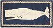 Summer Beach Ocean Nautical Home White Whale Decorative Hooked Area Rug FREE SHIPPING!