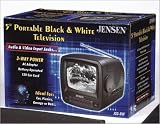 JENSEN 5' BLACK AND WHITE TV WITH RADIO