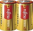 富士通 【Long Life】 アルカリ乾電池 単1形 1.5V 2個パック 日本製 LR20FL (2S)