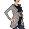 Moody Mama Maternity Jersey Wrap with Ruffle Detail - Gray