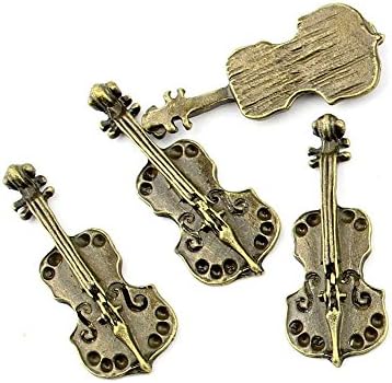 10 Pieces jewelry making charms H81903 Violin Findings Supplies Wholesale Ancient Fashion Bulk