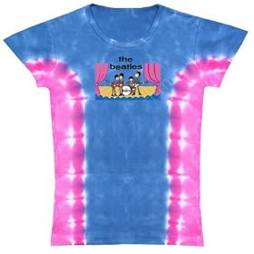 Beatles cartoon tee 'On Stage' womens tie dye t-shirt