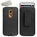 Moto X 2nd Gen Case, Moto X2 Case, SGM (TM) Hybrid Shell Holster Combo Protective Case with Belt Clip Holster For Moto X 2nd Gen (2014) + SGM (TM) Microfiber Cleaning Cloth