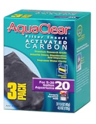 Aquaclear Activated Carbon Insert, 20-Gallon Aquariums, 3-Pack