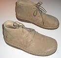 Boys taupe suede leather lace up desert boots. UK